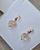kolczyki pozłacane Kolczyki CHAMPAIGNE HEARTS- srebro 925 złocone 24K, Swarovski 1