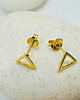 kolczyki pozłacane SREBRNE LUB ZŁOTE kolczyki trójkąty, sztyfty trójkąt 5
