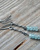 kolczyki wire wrapping Chalcedony na łańcuszku - kolczyki 3
