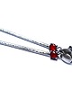 kolczyki wire wrapping Kreski vol.5 /red/ kolczyki 1