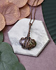 wisiory Miedziany wisiorek wire wrapping z purpurytem  #471 2