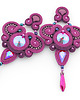 kolczyki soutache Eleganckie kolczyki w kolorze burgundowym 3