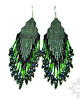 kolczyki szklane Arbara, zielone "indiańskie" kolczyki, beading 4