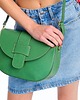 torby na ramię Torebka skórzana półokrągła - zielona (7085) 3