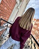 bluza bez kaptura damska Sempre Tu / burgundowa bluza bawełniana 3