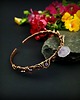 bransoletki wire wrapping Miedziana bransoleta mankietowa z ametystem 9