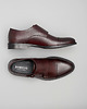 buty męskie Buty męskie skórzane b001 burgundy1 klamry 2