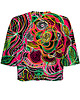 t-shirt damskie DR.CROW T-shirt Krótki CROP Drawn Flowers 1