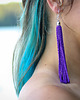 kolczyki chwosty Kolczyki XLong - fioletowe chwosty 3