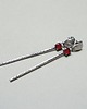 kolczyki wire wrapping Kreski vol.5 /red/ kolczyki 3