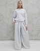 komplety damskie Sarai wygodny komplet bluza i szerokie spodnie z zakładkami gray melange 1