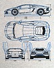 t-shirty męskie koszulka LAMBORGHINI AVENTADOR blue GRAY tshirt 1