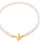 chokery Choker / naszyjnik "Heart" z naturalnych pereł- srebro 925 pozłacane 1