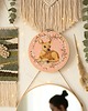 Ozdoby na ścianę Sarenka pink1, haft w tamborku 20 cm 1