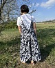 spodnie materiałowe damskie Kombinezon w drobne paski 1