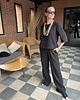 spodnie materiałowe damskie Spodnie Bali Black 1