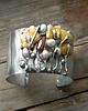 bransoletki wire wrapping Bursztyny i perły -  bransoleta mankiet CUFF 1