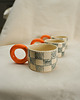 kubki i filiżanki Kubek ceramiczny w kratkę 3