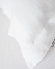 poduszki gładkie Lniana Poszewka Z Listwą PURE WHITE 2