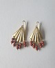 kolczyki z kamieniami Kolczyki ORIGAMI wachlarze, jaspis czerwony, mosiądz surowy 4