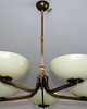 lampy wiszące Mosiężny żyrandol, lata 30 1