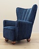 fotele Fotel granatowy, skandynawski design, produkcja: Dania 1