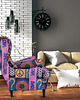 fotele Fotel uszak Barcelona we wzory, kolorowy, patchwork, welurowy 4