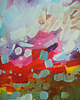 obrazy Obraz ręcznie malowany na płótnie 50x50 cm - abstrakcyjny pejzaż 5