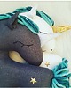 przytulanki dla niemowląt i dzieci Baby Unicorn grafitowy turkusowa grzywa 2