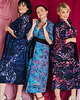 sukienki midi damskie KIMONO turkus / szlafrok / kopertowa sukienka, autorski wzór 100% wiskoza 7