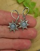 kolczyki wire wrapping Błękitne małe kolczyki słoneczka angelit wire wrapping 3