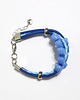 bransoletki - inne Bransoletka - Niebieskie serduszka - rzemienie 1