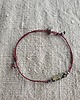 bransoletki na sznurku Bransoletka BOHO sznurkowa bordowa, rodonit, hematyt 4