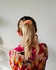 gumki do włosów Gumka jedwabna, scrunchie, frotka brzoskwiniowa rosa MIDI 1