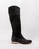 kozaki damskie SKÓRZANE KOZAKI ZAPATO 125 CZARNY WELUR 2