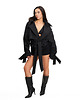 kurtki damskie Boxy crop trench denim jacket 8