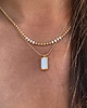 chokery Srebrny naszyjnik choker z kulek BIAŁY 1