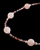 kolie Pastelowy naszyjnik z kwarcem różowym, turmalinem i masą perłową. [PN17] 3