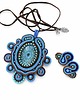 wisiory Niebieski wisior soutache z mandalą 2