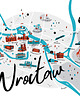 plakaty Wrocław Mapa plakat 70x50 cm 4