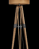 lampy podłogowe Lampa podłogowa LEEA - STEEL OAK.  Abażur fornir  dąb. 1