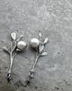 kolczyki wire wrapping Białe perły -  gałązki  - kolczyki 3