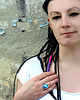 kolczyki wire wrapping Owalne kolczyki ze srebra i tytanu 5
