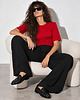 t-shirt damskie T-shirt CLOSE Crew Neck Red  1