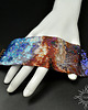 bransoletki ze szkła Ilúve - Celestial Snow Angel I, szeroka wyplatana bransoleta, beading 5