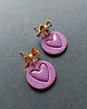 kolczyki z masy plastycznej Kolczyki mini serca no11 3