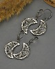 kolczyki wire wrapping Kolczyki księżyce kryształ górski wire wrapping 4