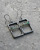 kolczyki wire wrapping Prostokąt chryzopraz     - kolczyki 3