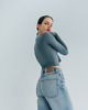 bluzki z długim rękawem damskie Longsleeve do jogi damski VOGUE - metallic grey 2