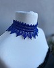 kolie Kobaltowy koronkowy choker z lapis lazuli 3